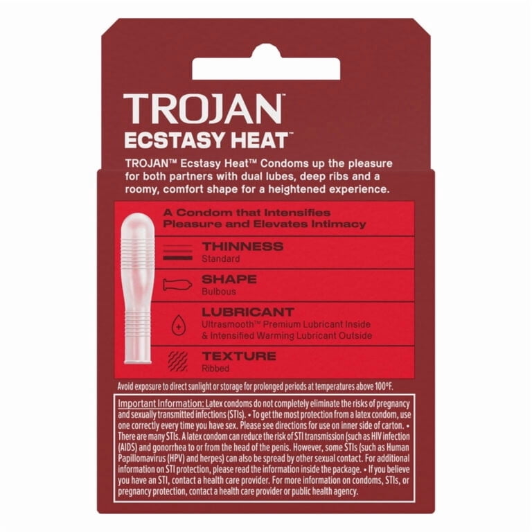 Trojan Double Ecstasy Latex Condoms, 3 ea - Walmart.com