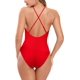thumbnail image 2 of Bikini con Cuello en V Profundo Fruncido para Mujer Traje de baño con Espalda Cruzada Traje de baño de una Pieza Rosa Roja M Rosa Roja M Xishao ropa, 2 of 2