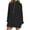 Black, variant on Womens Fall Dresses Casual Half Zip Side Slit Pullover Lounge Dress Cover Ups with Pocket Fall Winter Green M