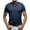 Blue, variant on CaiJunJia George Henley Shirts for Men - Casual Short Sleeve Modern Fit T-Shirt, Mens Shirts
