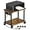 Rustic Brown, variant on 2-Tier Printer Table with Charging Station for Home Office Organization - Small Stand with Wheels for Scanner, Under or Beside Desk Storage Cart - Rustic Brown