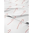 thumbnail image 3 of CGK Linens 4-Piece Christmas Holiday Sheet Set - King Size Xmas Winter Bedding With Vibrant Festive Patterns, Candy Cane, 3 of 6