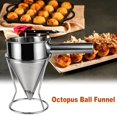 thumbnail image 2 of Batter Dispenser with Squeeze Handle, Stainless Steel Funnel Cake Dispenser Batter Dispensers Pancake Batter Dispenser Pancake Dispenser for Batter with Stable Rack for Takoyaki Baking, 2 of 5