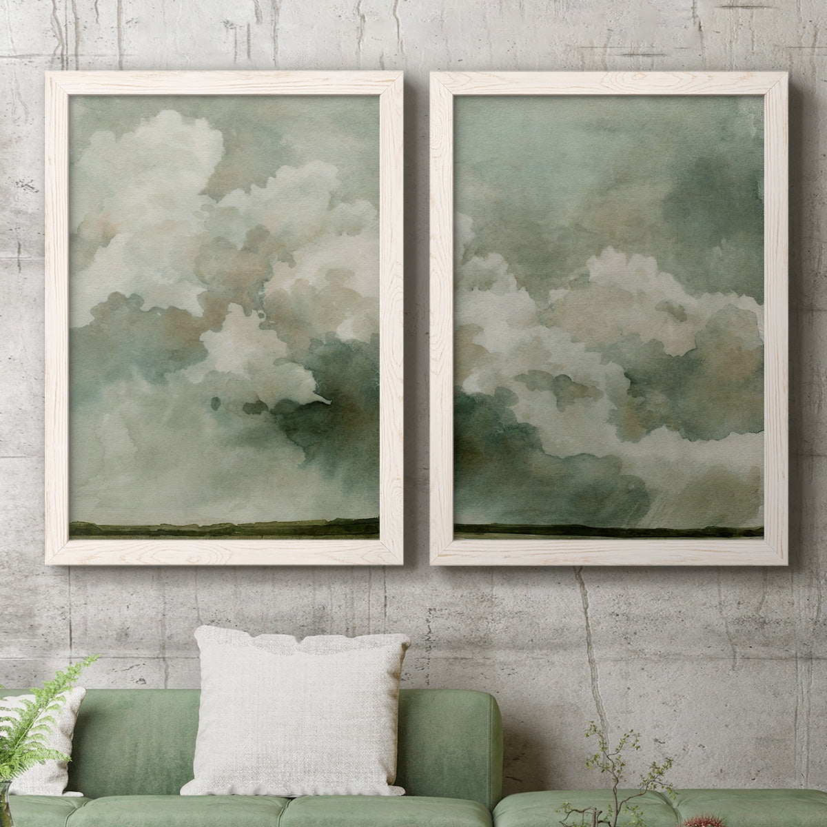 Coming Rain I - Premium Framed Canvas 2 Piece Set - Ready to Hang