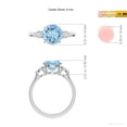 thumbnail image 5 of Angara Natural 1.6 Ct. Aquamarine with Diamond Classic Ring in 14K White Gold for Women (Ring Size: 3), 5 of 10