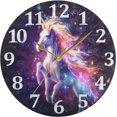 thumbnail image 5 of Coolnut Unicorn Galaxy Wall Clock Round Vintage Silent Non Ticking Battery Operated Accurate Arabic Numerals Design for Home Kitchen Living Room Bedroom 10 Inch Home Decor, 5 of 5