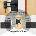 thumbnail image 2 of MOUNT PRO Full Motion Lockable RV TV Mount - Fits 13-43 Inch TVs, Max 33LBS, VESA 200x200mm - Perfect for Camper, Truck, Trailer, Marine Boat, Motor Home, 2 of 8