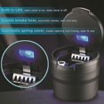 thumbnail image 5 of Car Ashtray, Portable Travel Auto Car Ashtray, Easy Clean Up Detachable Car Ashtray with LED Light with Flip Lid, Self Extinguishing Ash Tray (Black)., 5 of 5