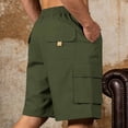 thumbnail image 5 of Mceream Cargo Shorts for Men Casual Summer Hiking Pants Elastic Waist Stretch Knee Length Multi-Pockets Bermuda Work Shorts Army Green XXL, 5 of 9