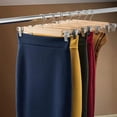 thumbnail image 3 of Quaqdae Wooden Hangers 10 Pack Wooden Skirt Hangers With Adjustable Clips Non-Slip Trouser Hanger Natural Finish Lotus Wood Pants Hangers 360°, 3 of 4