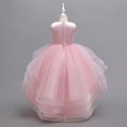 thumbnail image 5 of Girl Rose Ruffle Tutu Gown Flower Girl‘s Sleeveless Lace Princess Dresses with Long Hem Party Ball Tulle Pageant Gowns for Wedding, Birthday, Christmas - 5-12T, 5 of 9