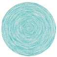 thumbnail image 1 of Colonial Mills Rug KA88R120X120 Kaari Tweed Round Braided Rug  Aqua - 10 ft., 1 of 1