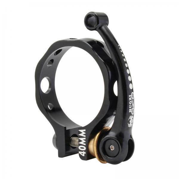 2x De Sillín Plegable Para Bicicleta, Abrazadera Para De Sillín, Palanca De Liberación Rápida, Color Negro, 40mm DYNWAVEMX Abrazadera para tija de sillín de bicicleta