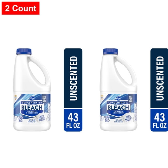 Kroger Concentrated Disinfecting Bleach 43 fl oz - 2 count