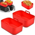 thumbnail image 2 of Silicone Pot for Ninjas Dual Air Fryer Reusable Silicone Air Fryer Liner Easy Cleaning Food Safe Air Fryer Accessories Air Fryer Rack Accessories for Air Fryer Oven Microwave, 2 of 11