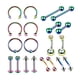 thumbnail image 1 of Juego de 20 joyas de 16 g para piercings de ombligo, lengua, nariz y labios 10mm, 1 of 5