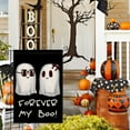 thumbnail image 3 of Halloween Couple Boo Garden Flag Double Sided Vertical 12.5x18 Forever My Boo Cute Ghost Spooky Black and White Halloween Holiday Yard Flag Outdoor Decoration, 3 of 6