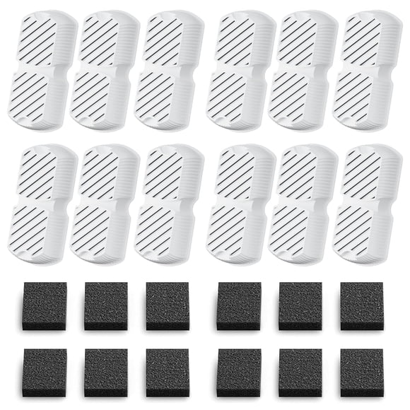 Filtros para fuente de agua para perros GROOKPET 12 filtros + 12 esponjas