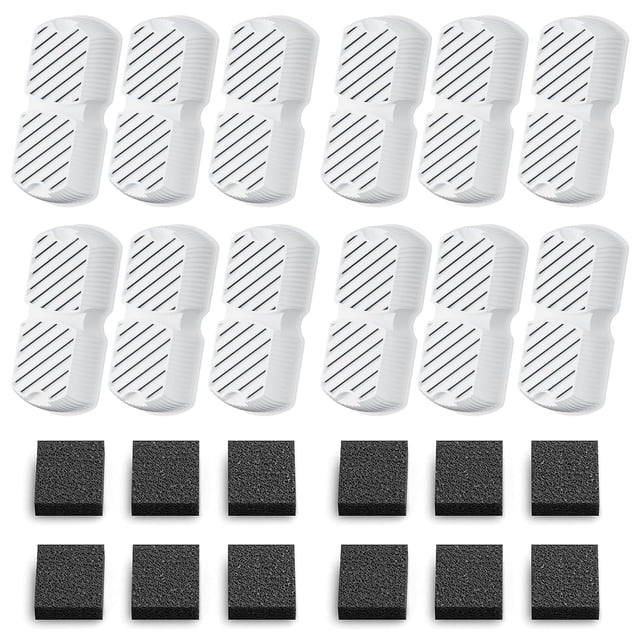 Filtros para fuente de agua para perros GROOKPET 12 filtros + 12 esponjas