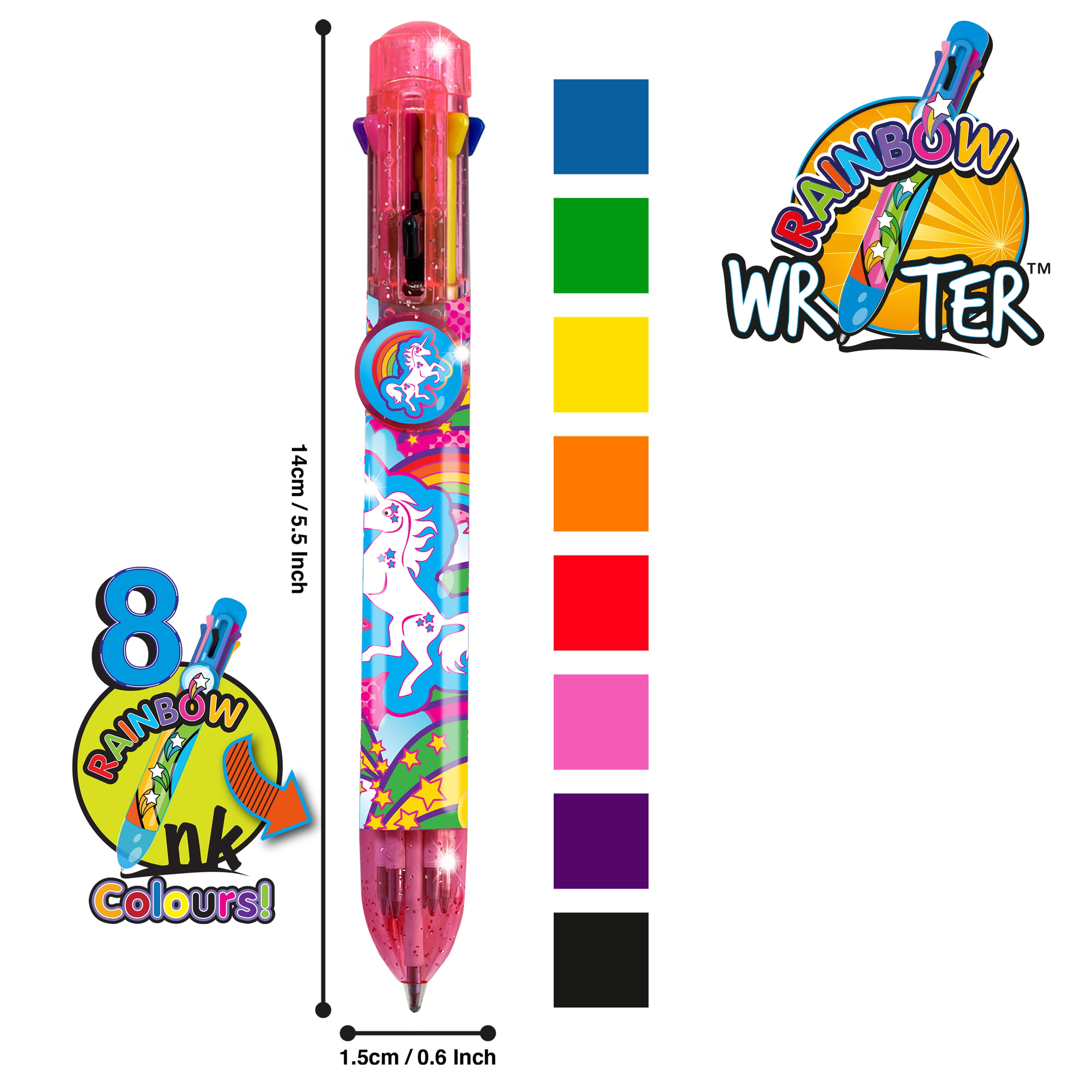 American Crafts Hello Dreamer Retractable Multicolor Pen with Unicorn Charm