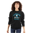 thumbnail image 3 of Grouchy Smurf Sarcasm All Day Cartoon Sweatshirt for Men or Women Brisco Brands S, 3 of 6