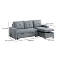 thumbnail image 5 of Gero Sectional Sofa Set with Reversible Storage Chaise, Light Gray, 5 of 5