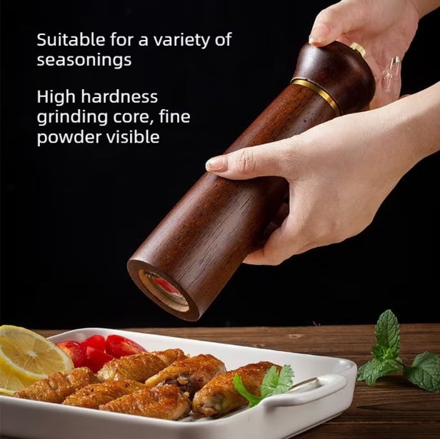 Manual Pepper Grinder - Glass Spice Jar for Home Use - Perfect for Black Pepper, Sea Salt, and Szechuan Peppercorns