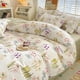 thumbnail image 1 of Lindos juegos de cama con edredón para el hogar, funda nórdica de algodón lavado, juego de sábanas planas, cama tamaño queen, king size para niñas y parejas, 1 of 6
