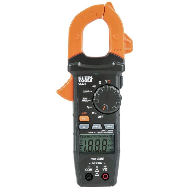 Klein Tools CL220 400 Amp AutoRanging Digital Clamp Meter with