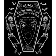 Men's Ouija Halloween Coffin Graphic Tee Black Large