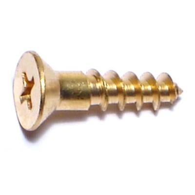 

#9 x 3/4 Brass Phillips Flat Head Wood Screws WSFB-292