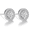 Silver, variant on Titanium Steel Full Diamond Zircon Stud Earrings Non-Fading Unisex Earrings