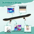 thumbnail image 4 of 31'' Complete Skateboard 7 Layer Canadian Maple Double Kick Deck Skateboards colorful triangular geometric shapes triangle Skate Board for Beginner Adult Gifts, 4 of 5