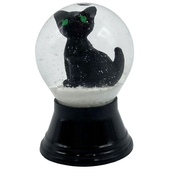 Alexander Taron Perzy Snowglobe - Mini Black Cat - 1.5"H x 1"W x 1"D