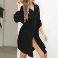 thumbnail image 6 of NMMUED Cover Ups for Swimwear Women Blouse Long Button Down Shirt Dresses Tops Beach Vacation Clothes for Women Black A, 6 of 7