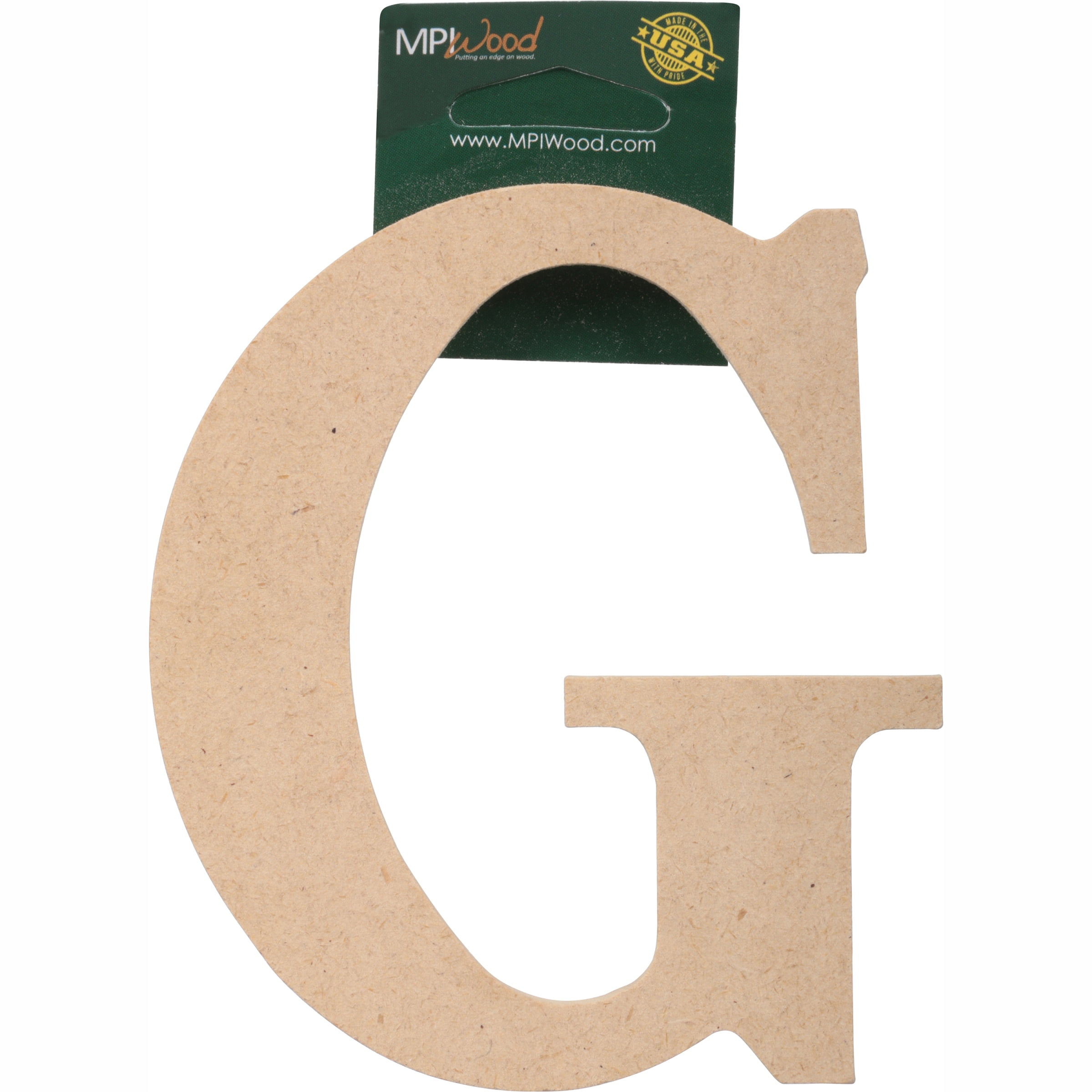 Unfinished Wood 5" Classic Font Letter G