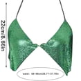 thumbnail image 3 of Sparkling Metallic Sequins Halterneck Backless Crop Top for Women Nightclub Festivals Chest Chain Body Jewelry Camisole, 3 of 21