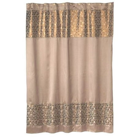 Popular Bath Mosaic Stone Bronze Fabric Shower Curtain Walmart