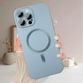 thumbnail image 5 of Magnetic Case for iPhone 14 Pro Max Phone Case for Women, [Adaptation with Magsafe] Matte Luxury Soft Metallic Luster Design for iPhone 14 Pro Max 6.7'' with Camera Protector-Blue, 5 of 13