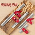 thumbnail image 4 of Xingzhi Home Woodworking Tools Wood Measuring Rulers T-type Hole Ruler Stainless Scribing Marking Line Gauge Carpenter Measuring Tool 30cm right angle 1Set, 4 of 6