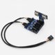 thumbnail image 5 of Divisor de cabezal USB de 9 pines para placa base, macho 1 a hembra 2/4, cable divisor de extensión, puerto adaptador para conector de tarjeta de escritorio, 5 of 5