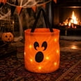 thumbnail image 4 of Gifts for Kids! Fwttom Halloween Candy Bags with Light- Holiday Trick or Treat Bucket, Portable Halloween Decorations Pumpkin Candy Bucket for Kids, 4 of 6