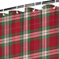 thumbnail image 3 of Red and Green Christmas Plaid Pattern Shower Curtain 36"x72" ,Bathroom Decorative Shower Curtains Set with 12 Hooks,Modern Waterproof Washable Shower Curtain, 3 of 6