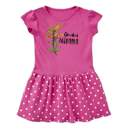 

Inktastic Omaha Nebraska Goldenrod Flower Gift Toddler Girl Dress