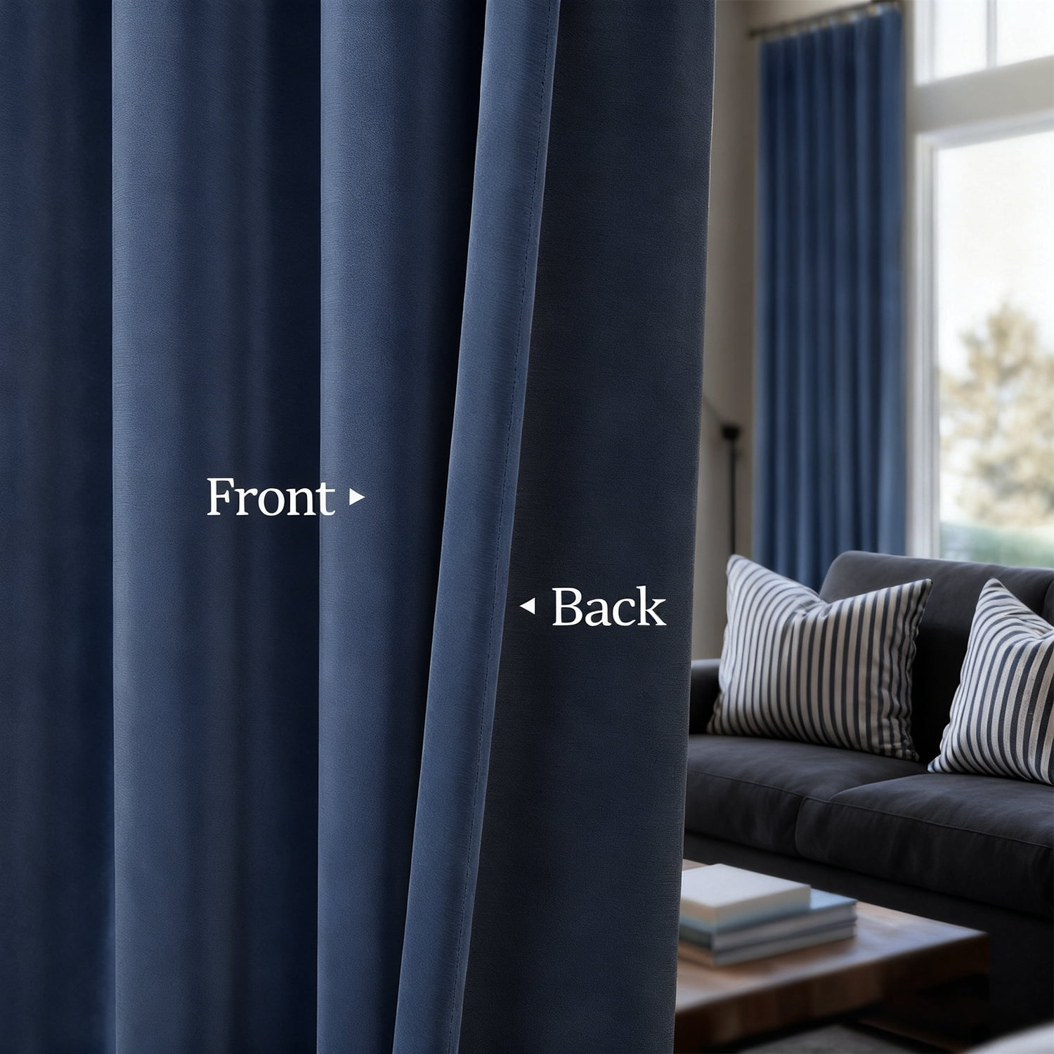 SUSIELADY Velvet Blackout Curtains 96 Inches, 2 Panels, Thermal Insulated Luxury Soft Window Drapes for Bedroom & Living Room, Rod Pocket and Back Tab, 52W x 96L Inches, Slate Blue