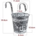 thumbnail image 5 of 5 macetas colgantes de hierro estilo Vinage con asas y ganchos, cubo para plantas para decoración de interiores y exteriores, balcón, jardín, rejilla, 5 of 5