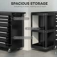 thumbnail image 4 of HOMCOM 7-Drawer Tool Chest with Side Shelf, Lockable Tool Box, Black, 4 of 10