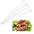 thumbnail image 4 of leyfeng Kabob Skewers Flat 12 piezas Metal BBQ Skewers 13.3 pulgadas de largo Acero inoxidable Kebob Sticks, 4 of 8