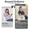 thumbnail image 4 of Almohada de respaldo ENITYA, silla de apoyo a la lectura con almacenamiento, color marfil, 4 of 7