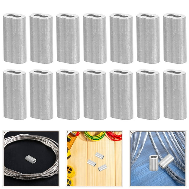 Wire Rope Sleeves: 1.0mm 100pcs Aluminum Crimping Loop Sleeves Cable Crimps Ferrules Wire Rope Crimping Tool For Wire Rope And Cable Line